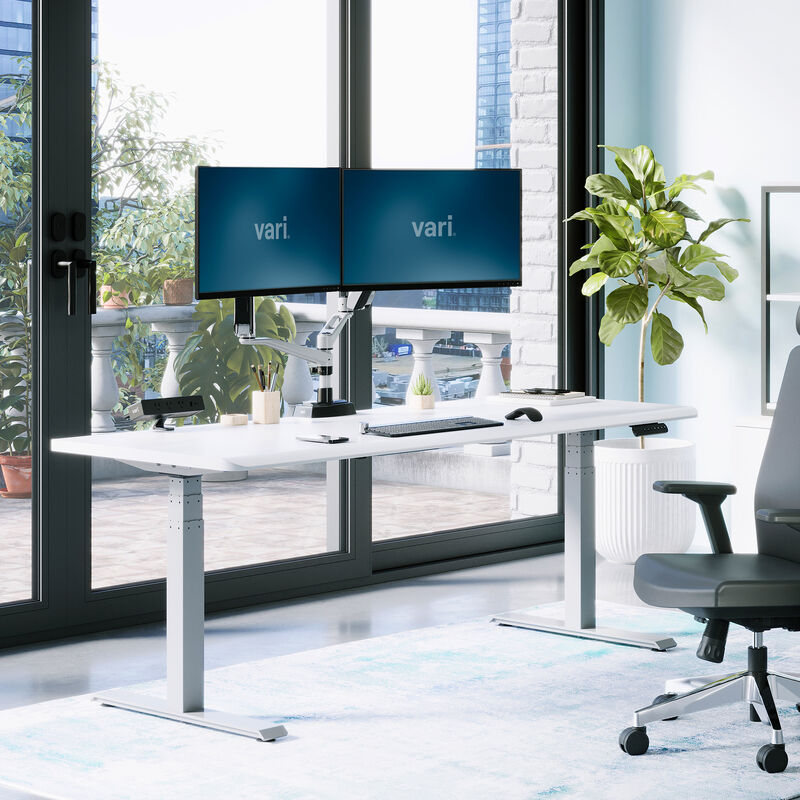 lowered desk in a home office setting image number null